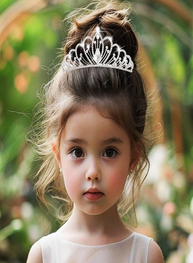 CAKURE Small Tiara Crown with Comb Silver Rhinestone Princess Tiaras Sparkly Hair Accessories for Women and Girls (a-silver, one size) - Image 4